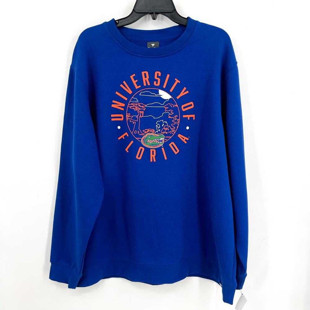 FANATICS Unisex University of Florida Gators Crew Sweatshirt 2XL Royal Blue NWT